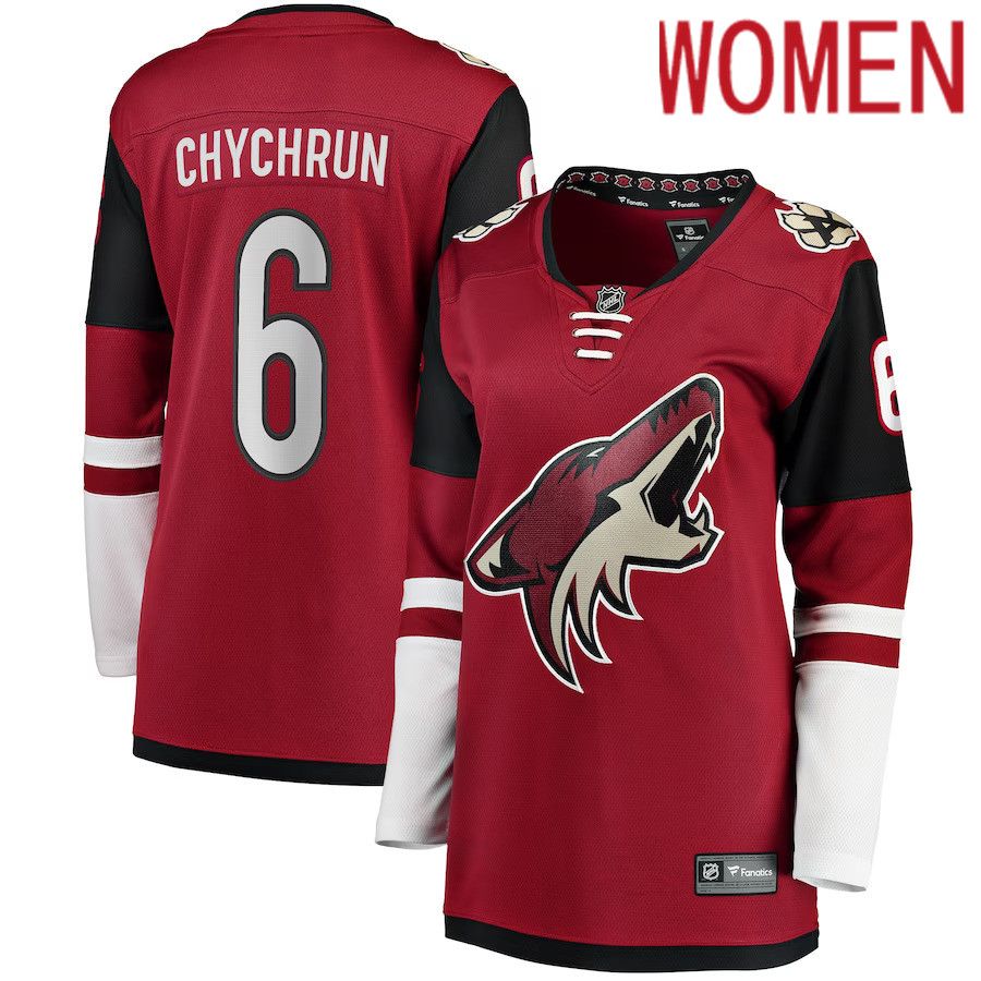 Women Arizona Coyotes #6 Jakob Chychrun Fanatics Branded Garnet Breakaway Player NHL Jersey